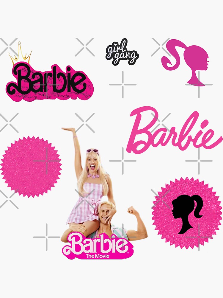 Pegatina for Sale con la obra «Hoja de pegatinas de Barbie» de
