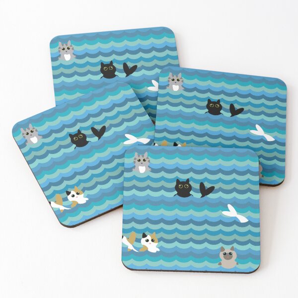 Item preview, Merkitty Seamless Pattern designed and sold by DestructoKitty.