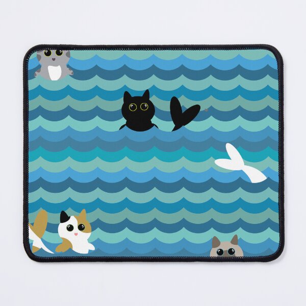 Item preview, Merkitty Seamless Pattern designed and sold by DestructoKitty.