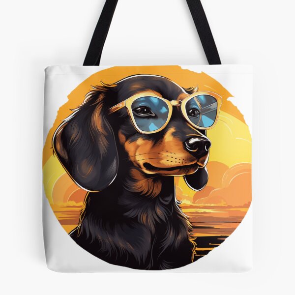 Item preview, Dachshund on the beach surfers designed and sold by DerNachtfuchs.