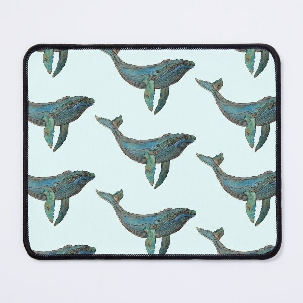 Item preview, Turquoise Watercolor Whale designed and sold by Cherub Ayers.