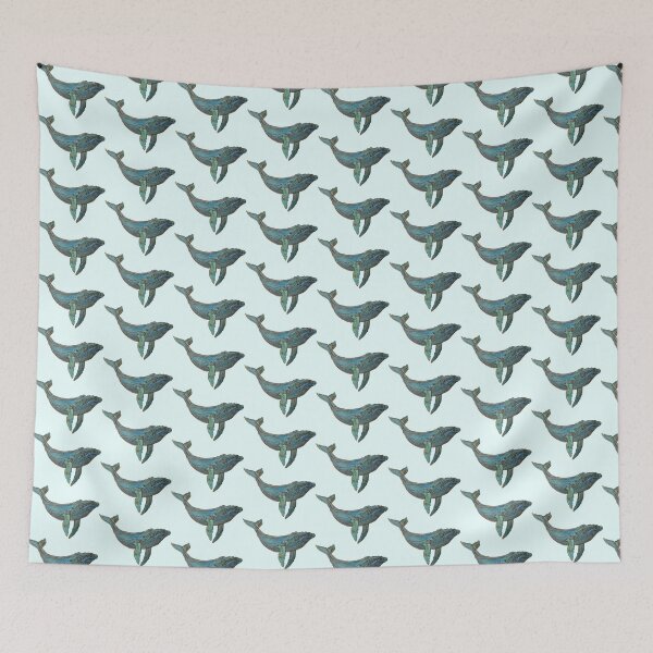 Item preview, Turquoise Watercolor Whale designed and sold by Cherub Ayers.