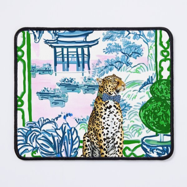 Item preview, Leopard in chinoiserie landscape designed and sold by SophieClimaArt.