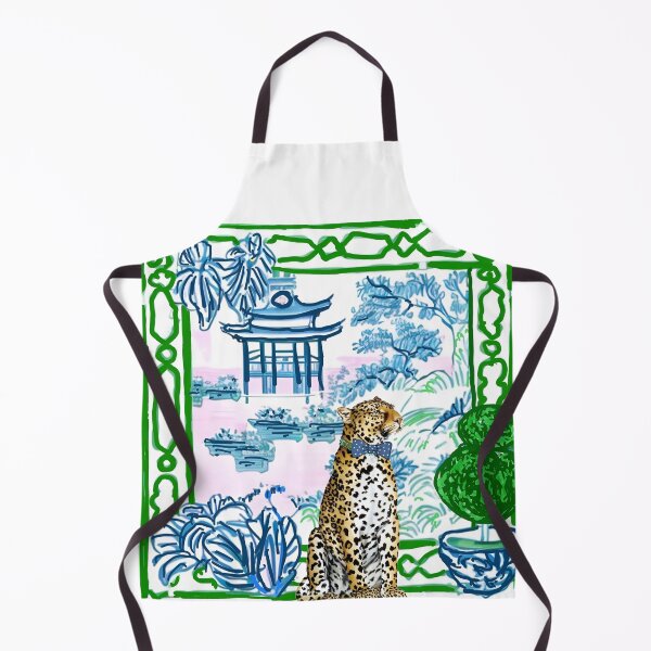 Item preview, Leopard in chinoiserie landscape designed and sold by SophieClimaArt.