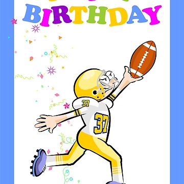 American Football Ball Happy Birthday Card