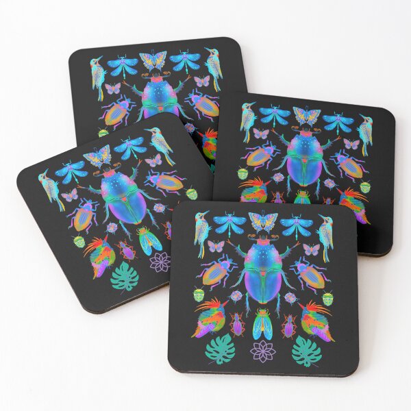 Item preview, Birds & Bugs Pretty Colorful Mosaic Design designed and sold by EarthArtDesigns.