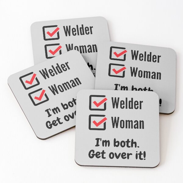 Item preview, Female Welder Gift - I'm Both Get Over It - Woman Welder  designed and sold by Sophie’s Tees.