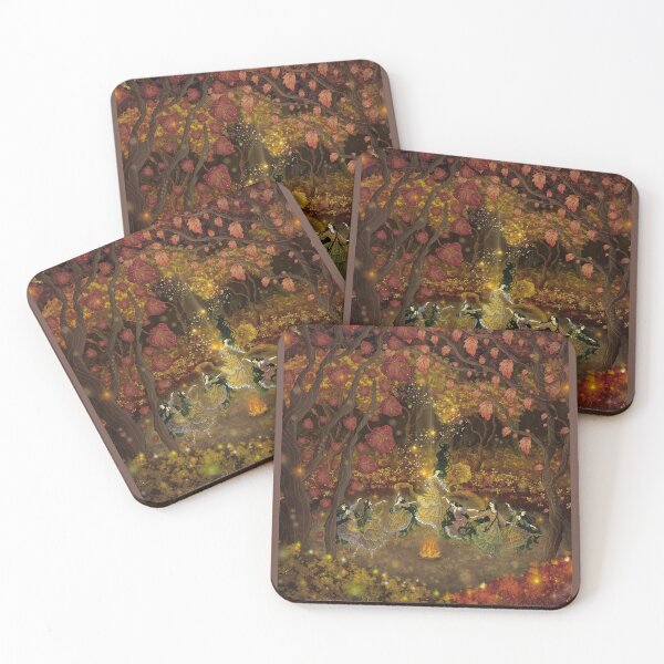 Item preview, Dancing Witch Circle Autumn Willows Illustration designed and sold by ABHolliART.