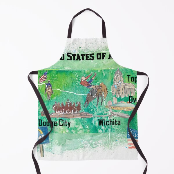 Item preview, Kansas Illustrated US State Travel Map with Highlights designed and sold by artshop77.