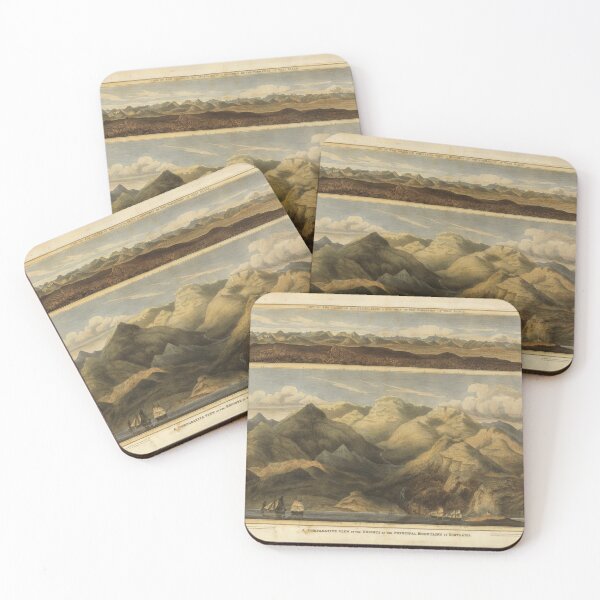 Item preview, Vintage Scotland Moutains Illustrative Map (1832) designed and sold by BravuraMedia.