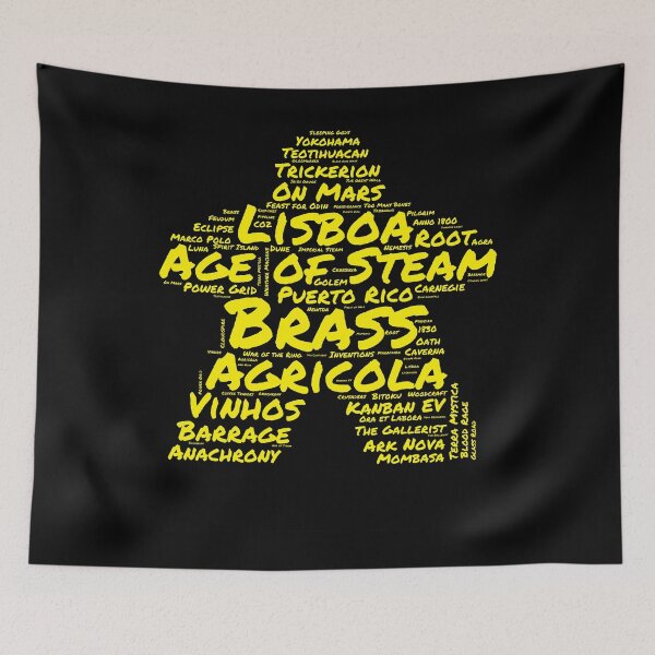 Item preview, I Play Yellow - Meeple Word Cloud for Board Game Enthusiasts designed and sold by Zanda-Nerd-Shop.