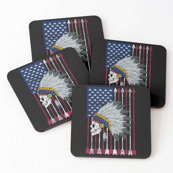 Item preview, Native themed flag with skull designed and sold by CarrieTDesigns.