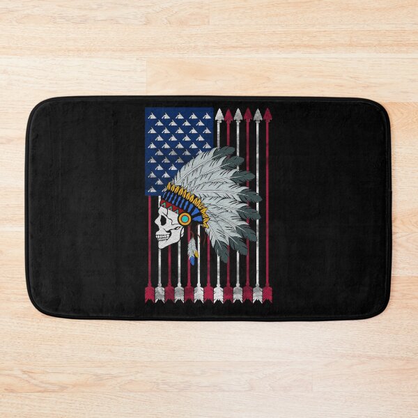 Item preview, Native themed flag with skull designed and sold by CarrieTDesigns.