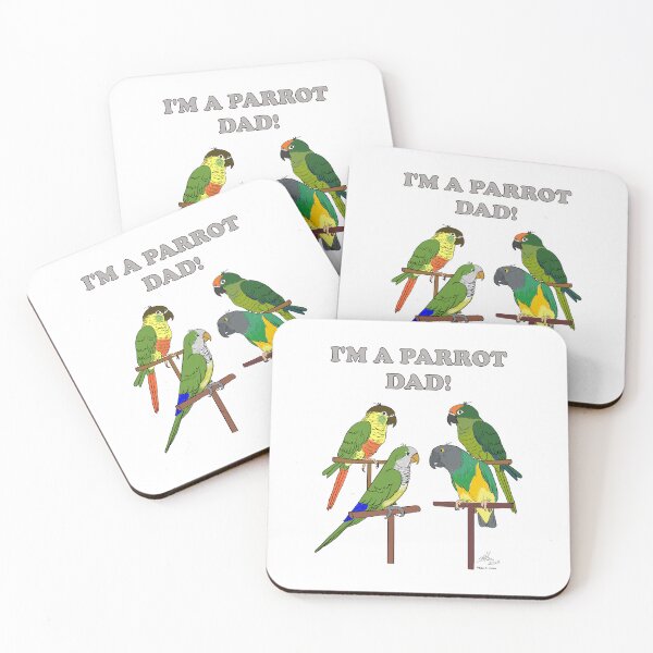 Item preview, Parrot Dad - Peach Front, Green Cheek, Qaker, Senegal designed and sold by Laughing Parrot Studio.