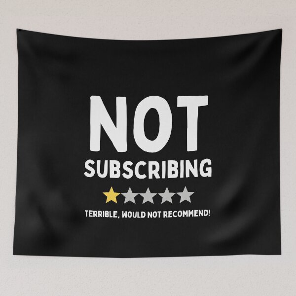 Item preview, Funny Influencer 1 Star Not Subscribing Review Design designed and sold by RektRepublic.