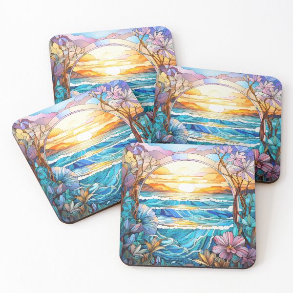 Item preview, Seaside Flowers Stained Glass designed and sold by paulasantos.