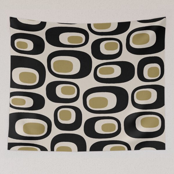 Item preview, Mid Century Modern Abstract Futuristic Design Black and Gold designed and sold by tonymagnerart.