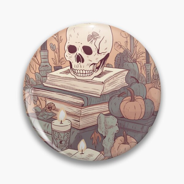 Item preview, Skull & Books & Candles designed and sold by Cozy Nerdy Things.