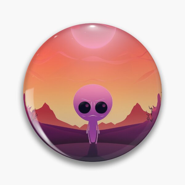 Artikelvorschau, Mysterious Lavender Visitor: Purple Alien Art entworfen und verkauft von Digi-Artsy.