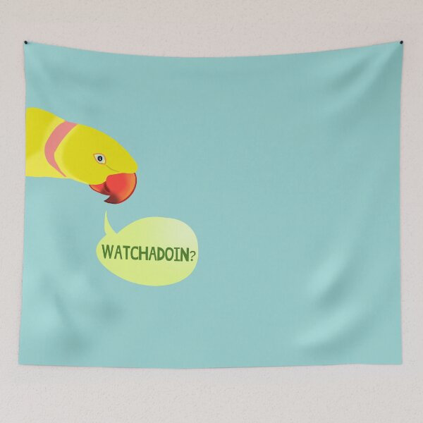Item preview, WATCHADOIN? - yellow indian ringneck designed and sold by FandomizedRose.