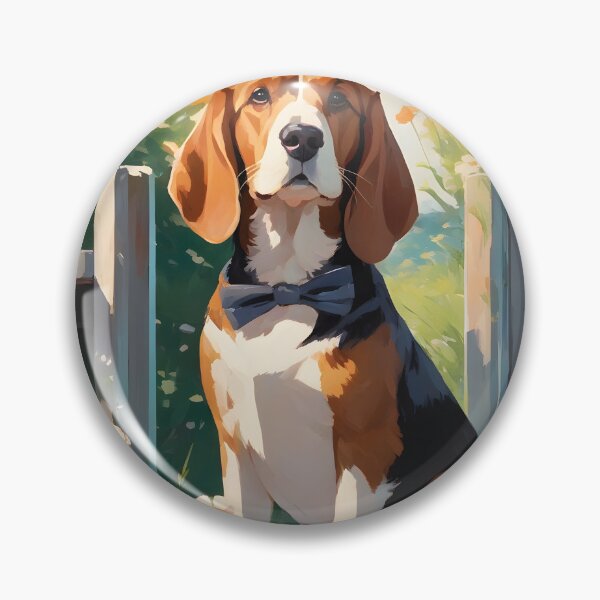 Item preview, Bowtie Basset Hound Amongst Flowers designed and sold by designsbyflo.