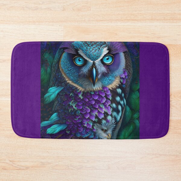Item preview, purple owl designed and sold by L. ROCHE.