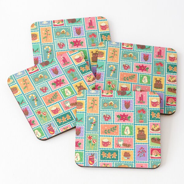 Item preview, Cheerful Holiday Stamp Collection designed and sold by BeeBoldArt.