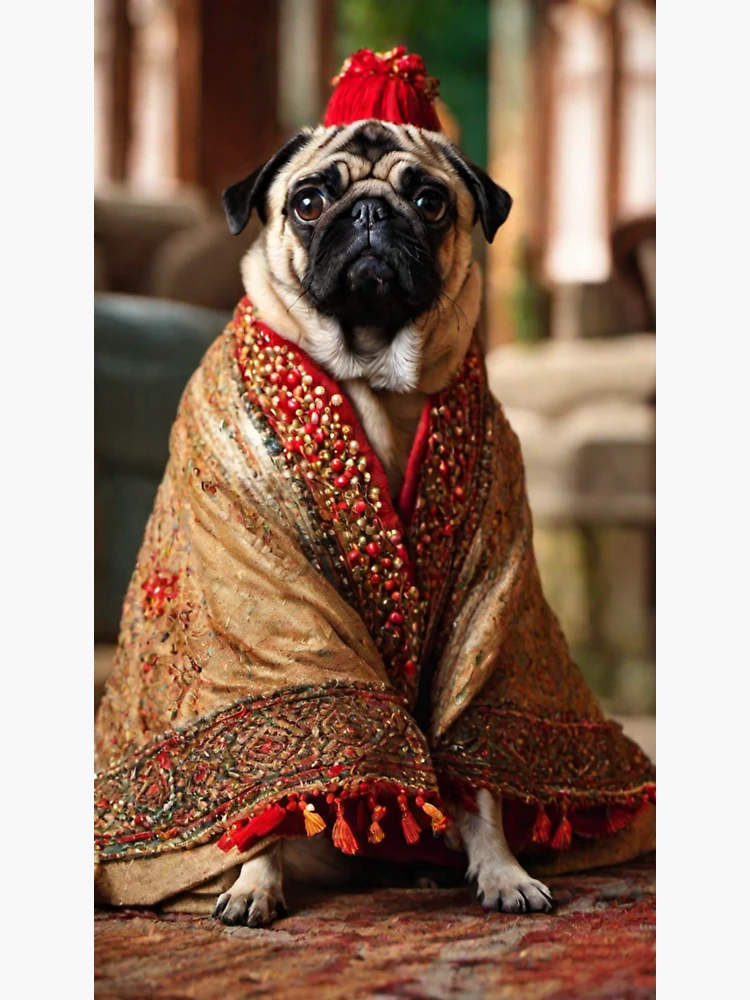 pug in traditional turkish clothes Sticker for Sale by petstiming Redbubble