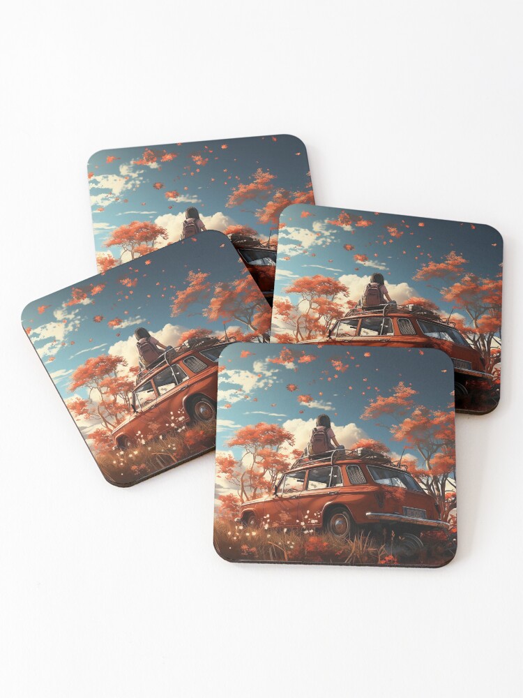 Thumbnail 1 of 5, Coasters (Set of 4), Roadtrip Escape designed and sold by Introvertedself.