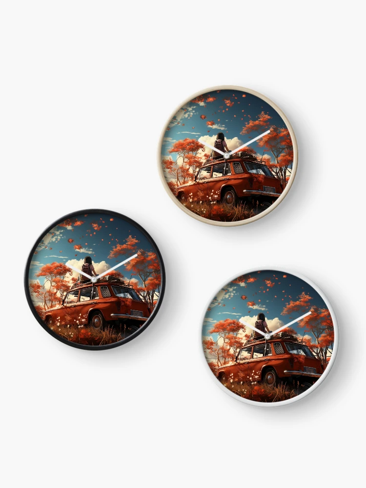 Thumbnail 3 of 4, Clock, Roadtrip Escape designed and sold by Quirkyaesthetics.