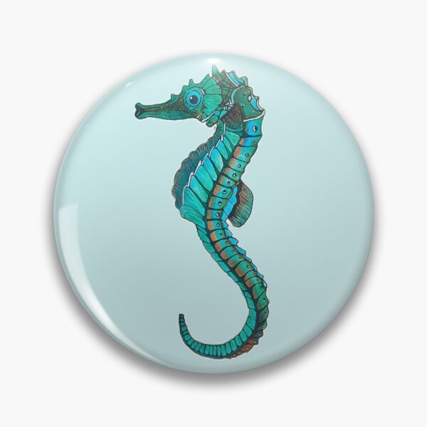 Item preview, Turquoise Sea Horse Watercolor Painting designed and sold by Cherub Ayers.