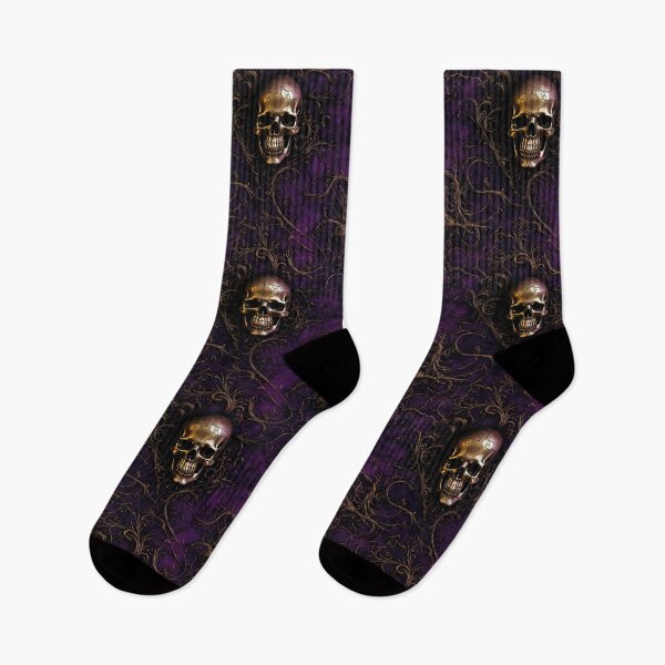 Item preview, Gothic Metallic Skulls Halloween Pattern designed and sold by Sturdust.