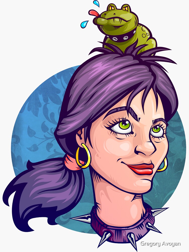 Girl With her Toad by G-Avoyan