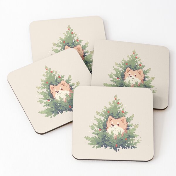 Item preview, Dog poking through Christmas tree designed and sold by etherElric.
