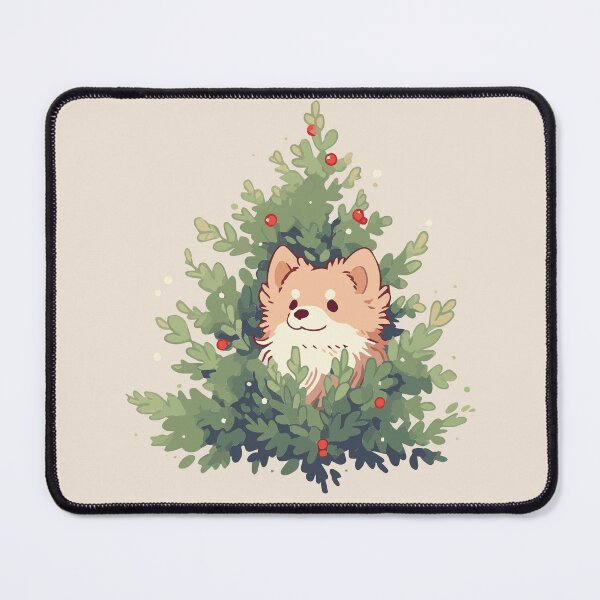 Item preview, Dog poking through Christmas tree designed and sold by etherElric.