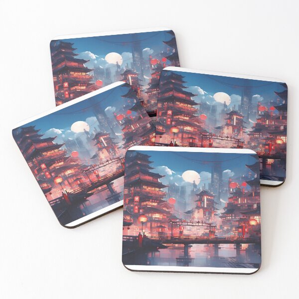 Item preview, Japanese City Dreamscape designed and sold by KLYPArt.