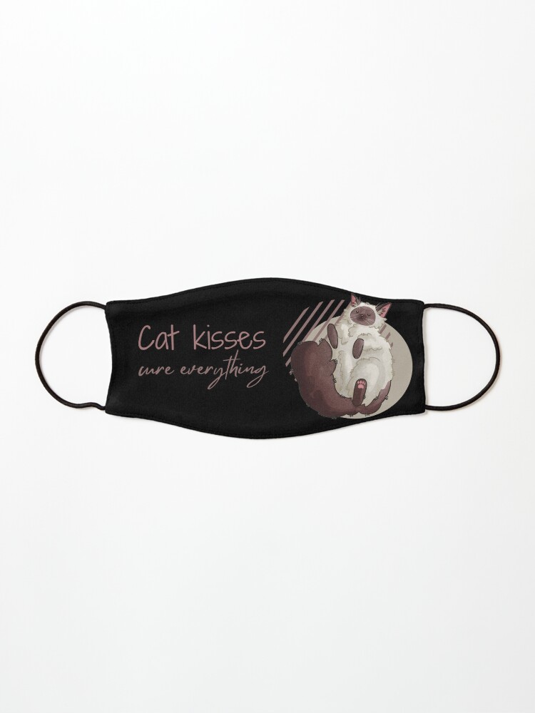 Thumbnail 1 of 5, Mask, Cat kisses cure everything - Ragdoll - Gifts for Cat Lovers designed and sold by FelineEmporium.