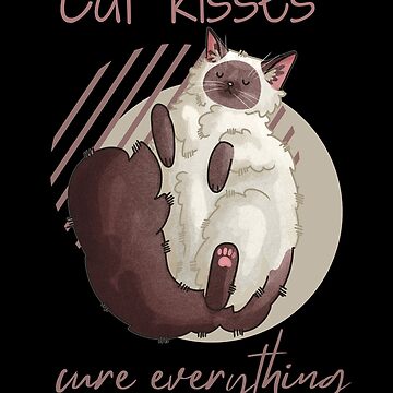 Artwork thumbnail, Cat kisses cure everything - Ragdoll - Gifts for Cat Lovers by FelineEmporium