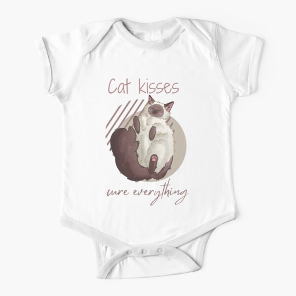 Cat kisses cure everything - Ragdoll - Gifts for Cat Lovers Short Sleeve Baby One-Piece