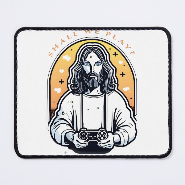 Item preview, Jesus with a gamepad - sticker designed and sold by BeardedEye.