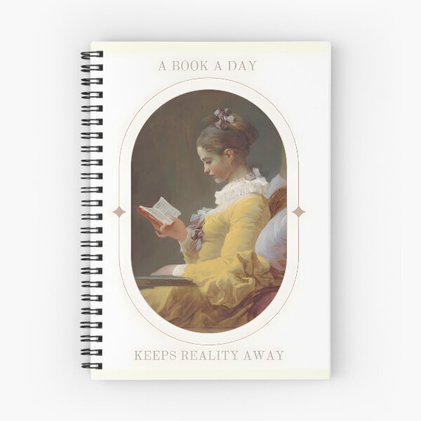 Item preview, Cosy Reading - A Book a Day Keeps Reality Away, Young Girl Reading by Fragonard - gift for art and book lovers designed and sold by AGNIII.