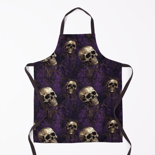 Artikelvorschau, Gothic Skulls Invasive Roots Lila Halloween-Muster entworfen und verkauft von Sturdust.