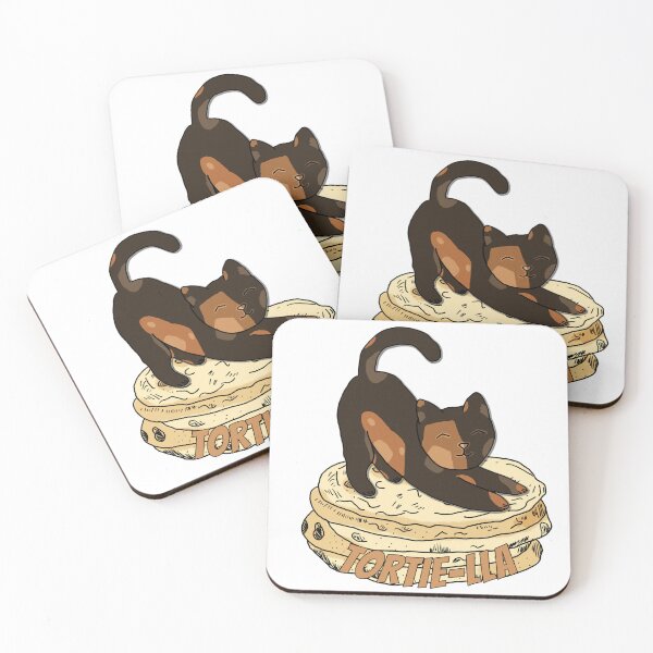 Item preview, Tortilla (Tortie Food Pun) - Tortoiseshell Cat Food Pun designed and sold by Bug & Brush.