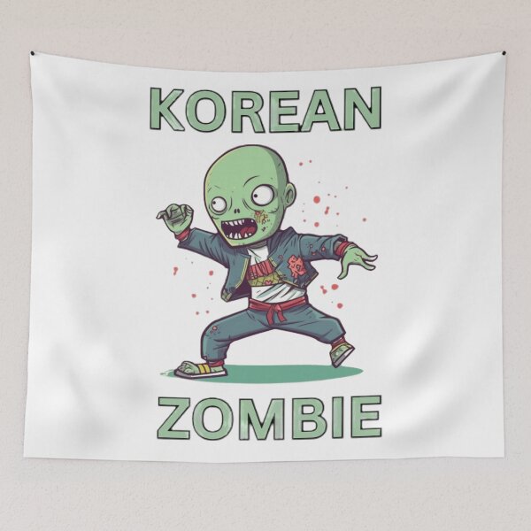Item preview, Korea Zombie Sticker - Undead Delight for Your Gear designed and sold by artblocksai.
