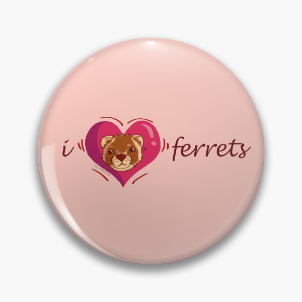 Item preview,  Ferret with a heart, I love ferrets designed and sold by gisselldrawn.