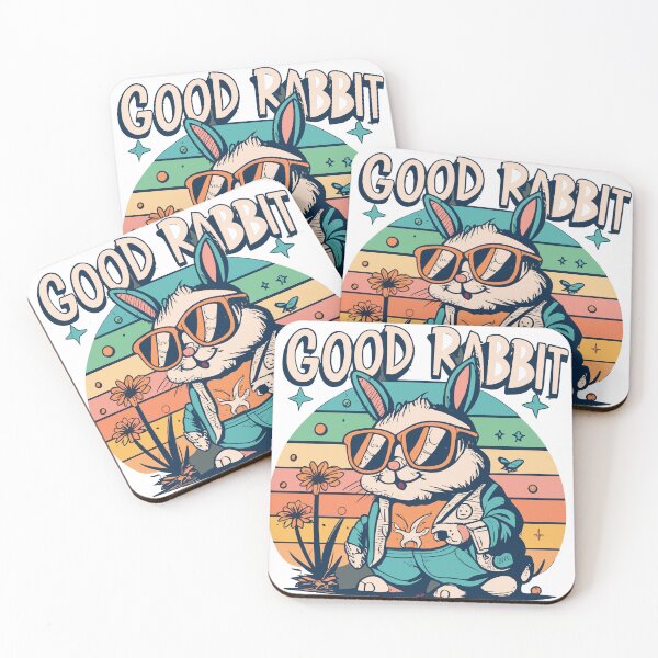 Item preview, Retro Good Rabbit with Glasses Design designed and sold by Ketique.