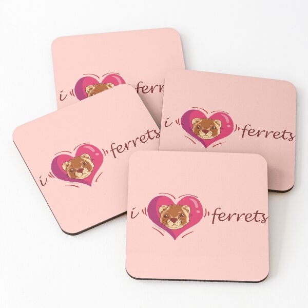 Item preview,  Ferret with a heart, I love ferrets designed and sold by gisselldrawn.
