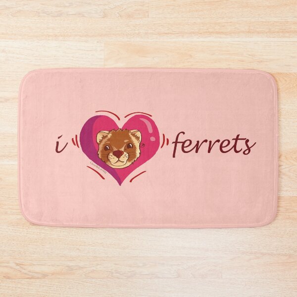 Item preview, Ferret with a heart, I love ferrets designed and sold by gisselldrawn.