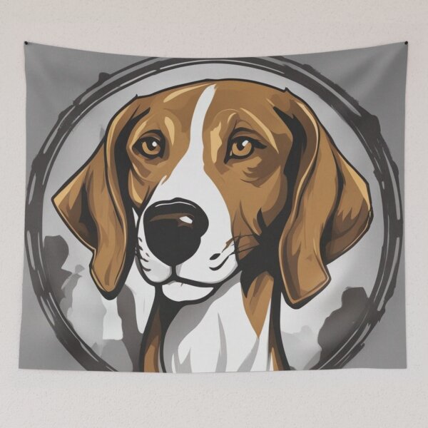 Item preview, american foxhound in cartouche designed and sold by Spanishsoul.