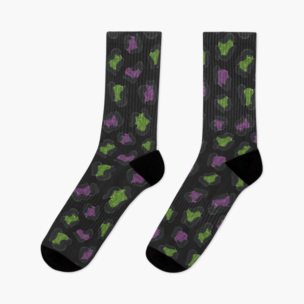 Item preview, Leopard Print - Witchy Green, Purple & Black designed and sold by Daniel Bevis Design.